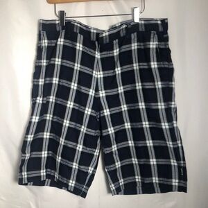 - Mens Navy Blue Flannel Shorts. Size 36